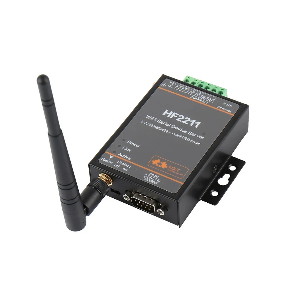 พอร์ตอนุกรม RS232 RS422 RS485 เป็น Ethernet WiFi Converter Server IoT อุปกรณ์ HF2211 รองรับ Modbus M