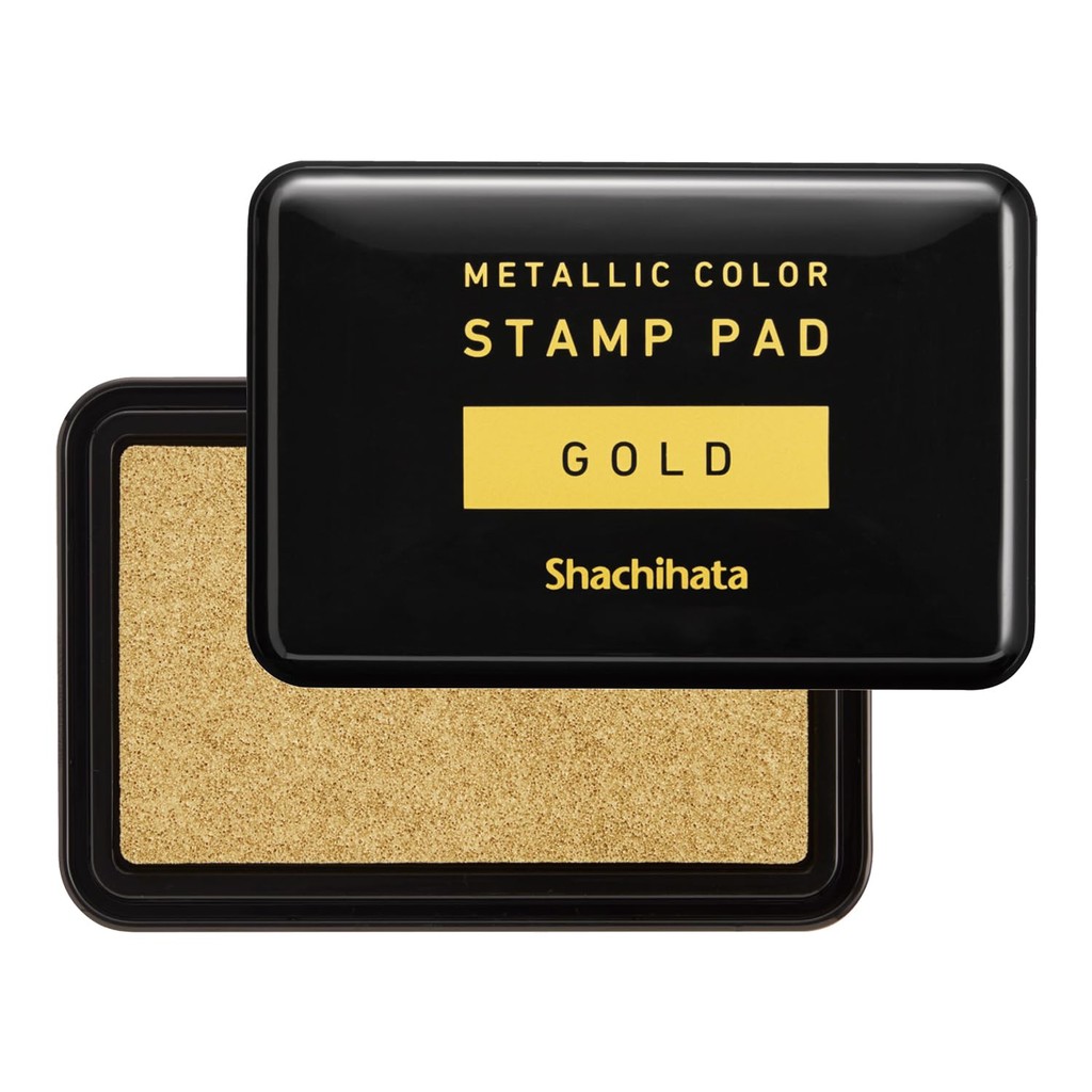 Shachihata Stamp Pad Metallic Color Stamp Pad Gold HPM-2-GO