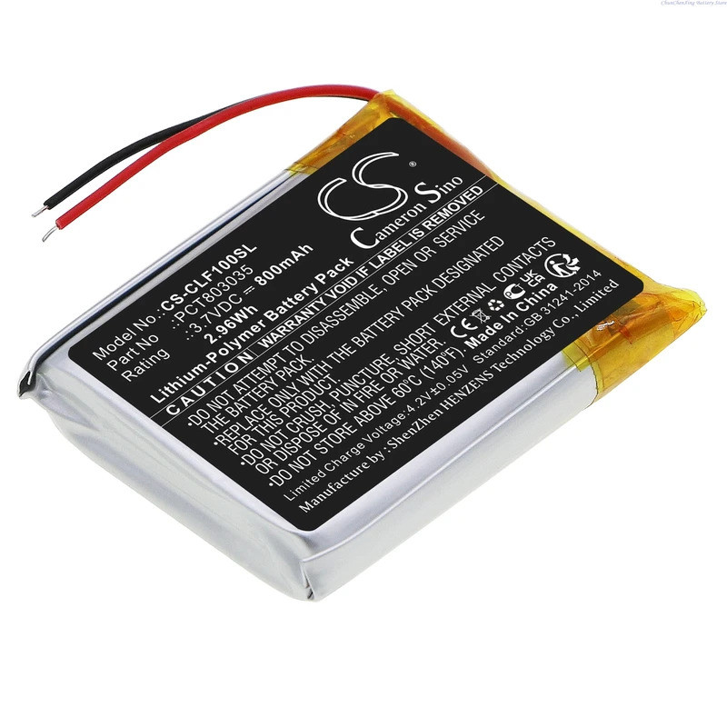 Cameron Sino 3.7V 800mAh ชุดหูฟังไร้สายแบตเตอรี่ PCT803035 สําหรับ Cleer Flow, Enduro anc +TOOL