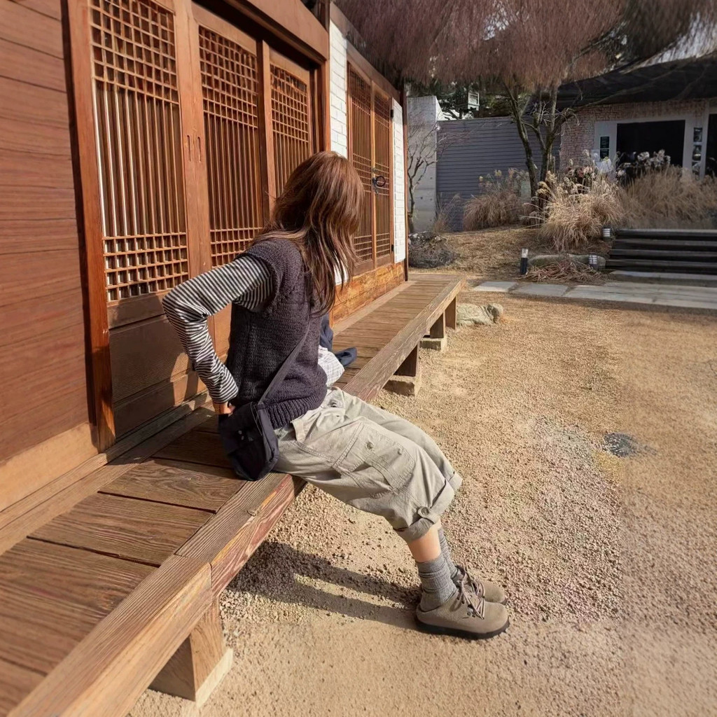 [SR-STUDIO] ohe * hio Korean Cotton 100% Loose Curling Overalls GRBA