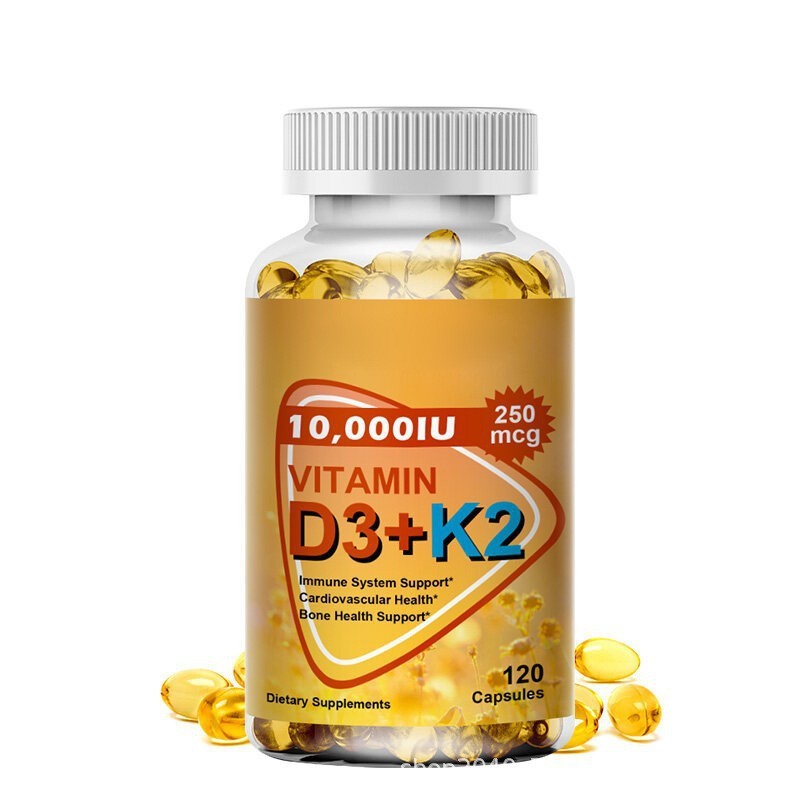 พร้อมสต็อก สินค้าขายดี วิตามิน D3+K2 Softgel Vitamin _ D3+K2 _ softgel Factory Direct Hair