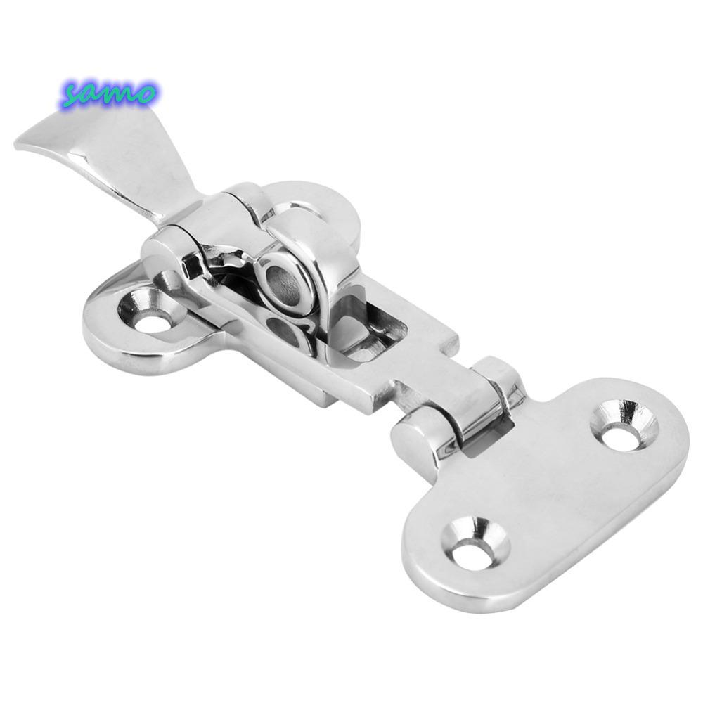 SAMO ล็อคดาดฟ้าเรือทะเล สแตนเลส​ Marine Boat Deck Hasp Locker, อุปกรณ์ฮาร์ดแวร์ Heavy Duty Locking​ สํารับเรือสลักแบบล็อคได้ป้องกัน Rattle