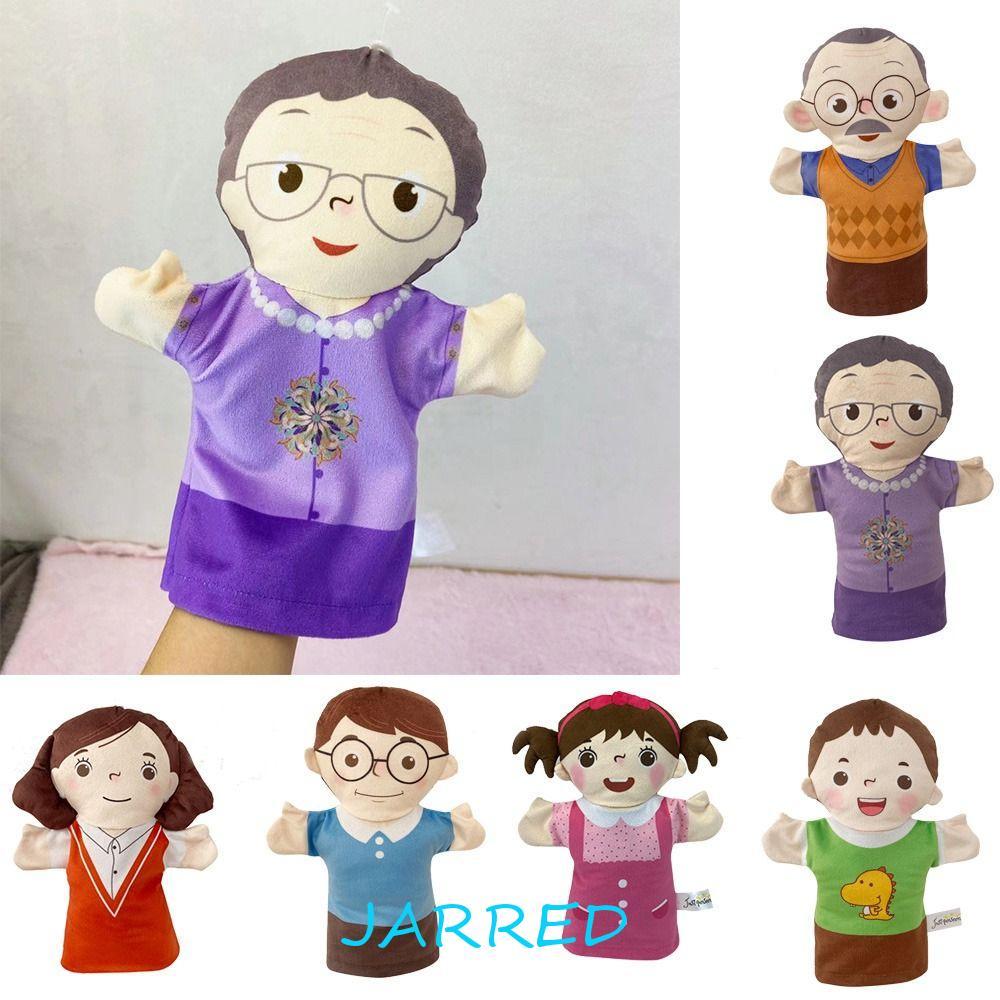 JARRED ตุ๊กตามือเด็ก, คุณยายพ่อแม่ลูก หุ่นสมาชิกครอบครัว, ลูกสาวการ์ตูนผู้ปกครอง, ของเล่นตุ๊กตาถุงมือ