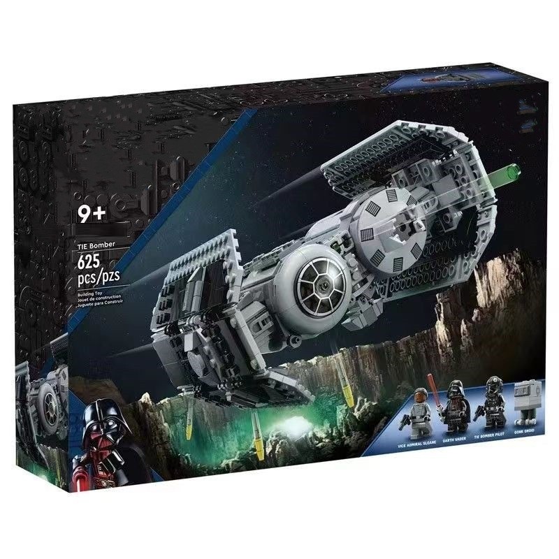 C0734 Star Movie Wars Titanium Bomber Starship บล็อกตัวต่ออนุภาคขนาดเล็กประกอบของเล่น 8813