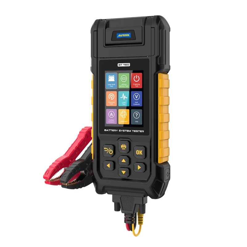 AUTOOL BT960 เครื่องทดสอบแบตเตอรี่รถยนต์เครื่องทดสอบแบตเตอรี่ลิเธียม 6V12V24V36V48V60V72V แบตเตอรี่ร