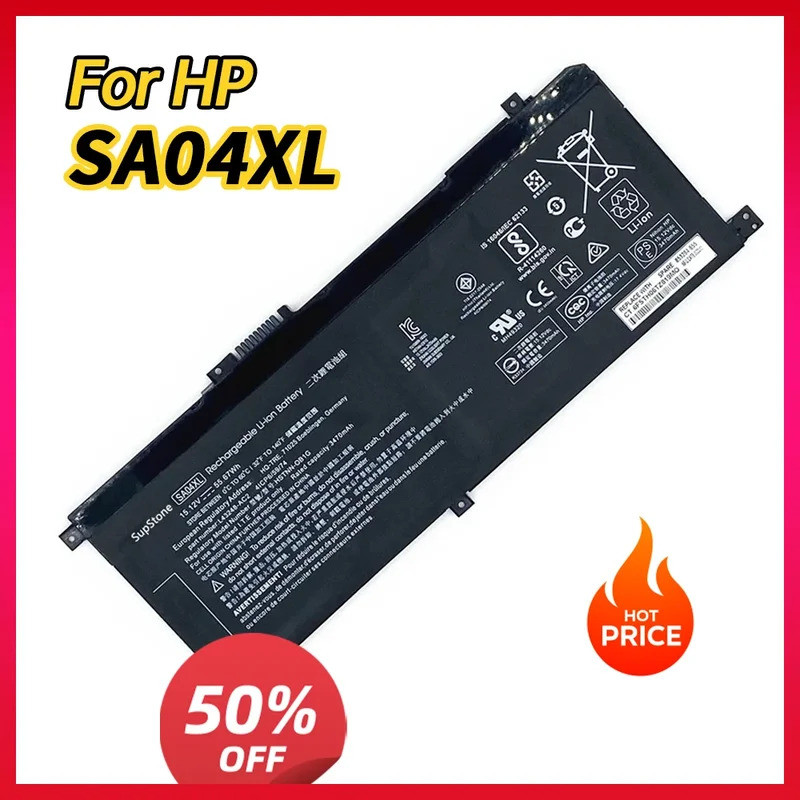 100% ใหม่ SA04XL แบตเตอรี่แล็ปท็อปสําหรับ HP Envy X360 15-DR0003NN DS0010NN L43248-AC2 AC1 L43267-00