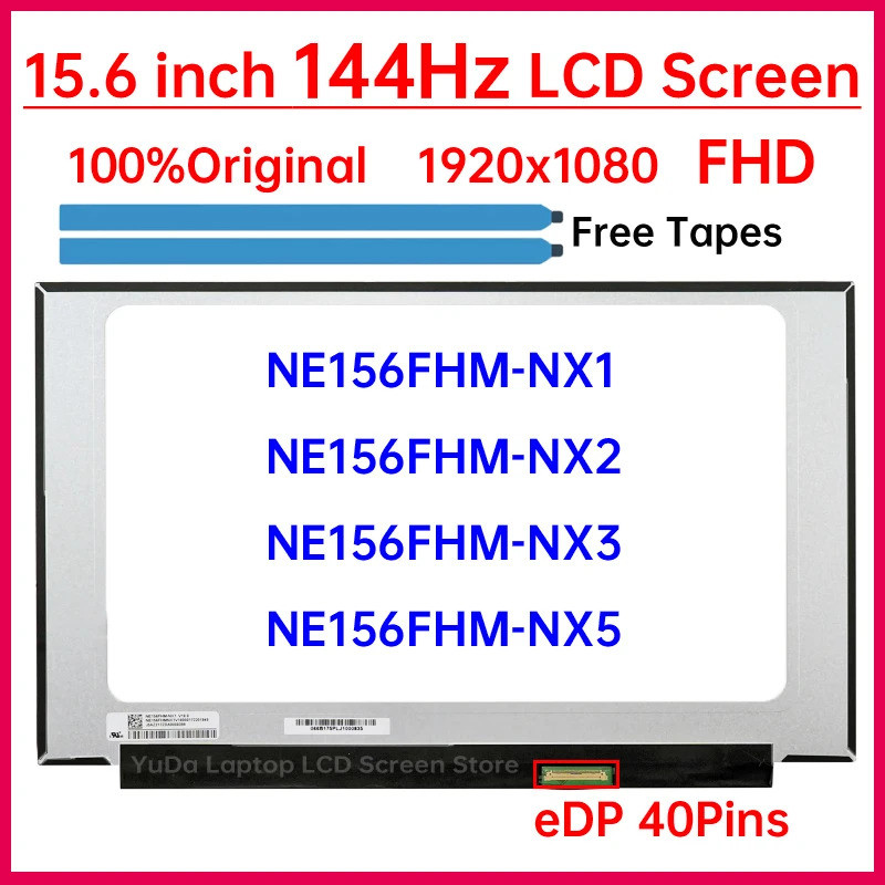 15.6 "144Hz หน้าจอ LCD NE156FHM-NX3 NE156FHM-NX2 NE156FHM-NX1 NE156FHM-NX5 จอแสดงผล Matrix แผงเปลี่ย