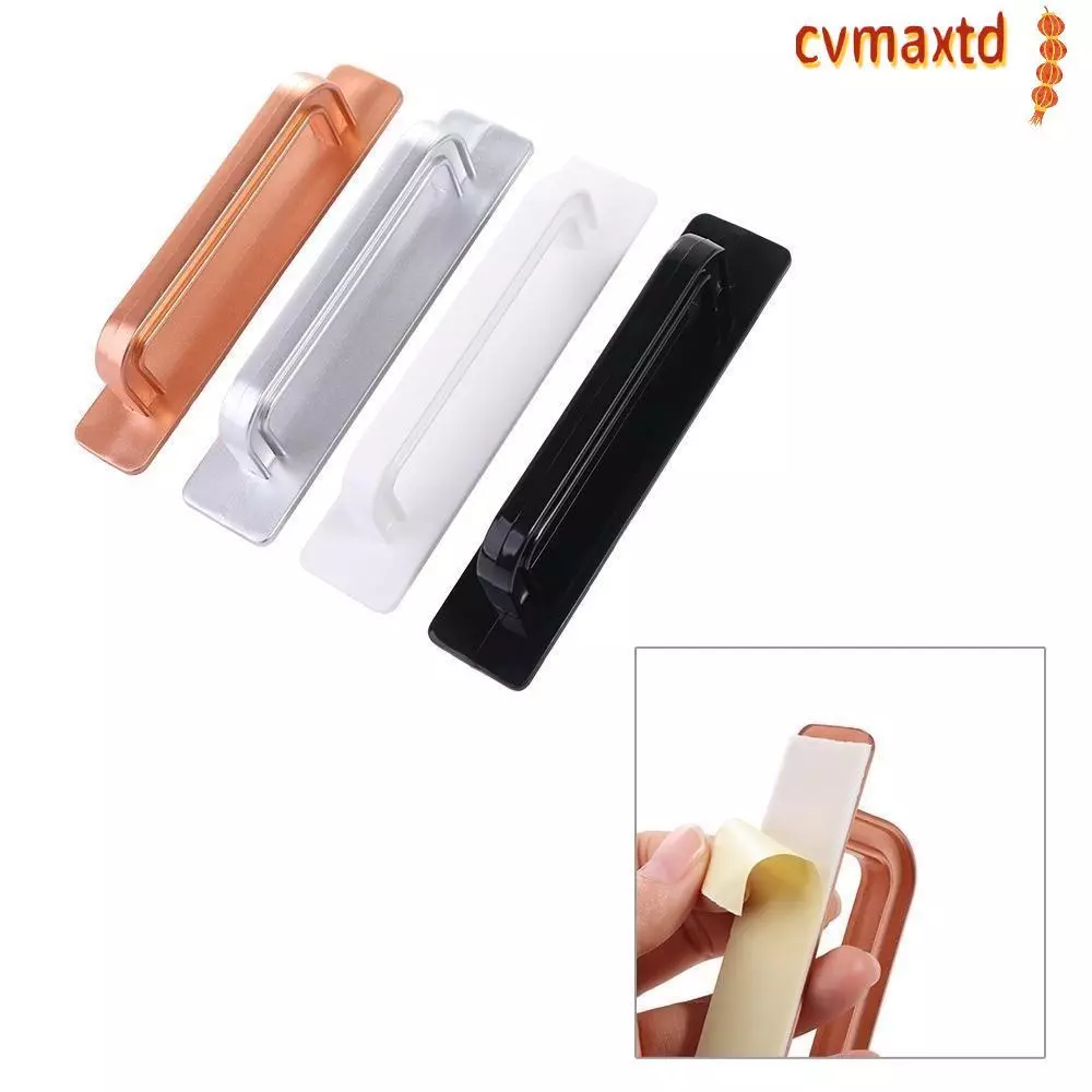ICVMAX มือจับลิ้นชัก ที่จับตู้เสื้อผ้าอเนกประสงค์ พลาสติก มีกาวในตัว ทนทาน สําหรับประตูบานเลื่อน
