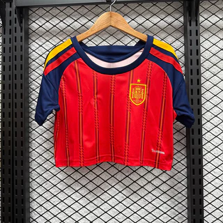 เสื้อครอปฟุตบอลผู้หญิงs World Cup เสื้อกีฬาแขนสั้น