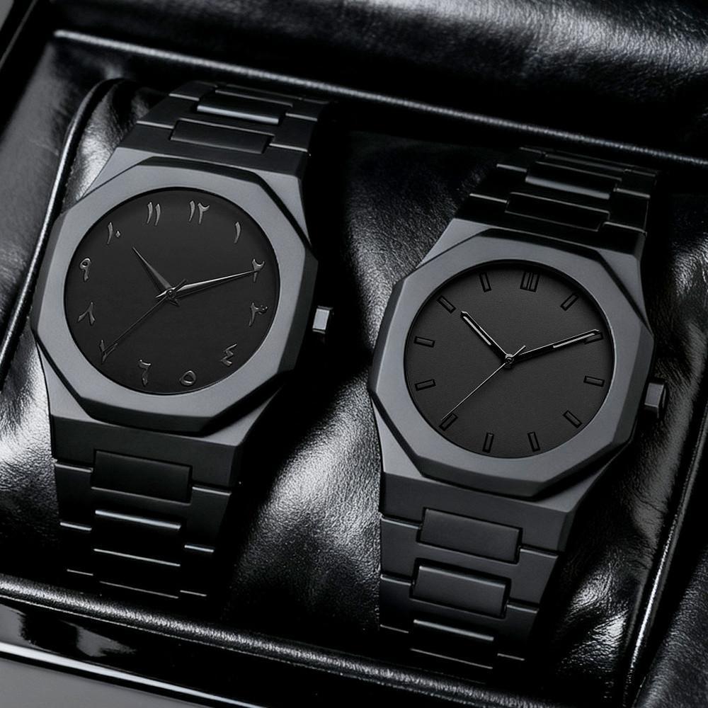 2PCSMen Quartz Watch Business Men Watches Life นาฬิกากันน้ํา (ไม่มีกล่อง)