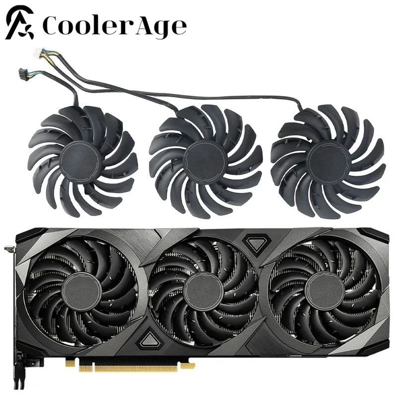 * การ์ดวิดีโอพัดลมสําหรับ MSI GeForce RTX 3070 3080 3090 VENTUS 3X OC 85 มม.PLD09210B12HH RTX3070 RT