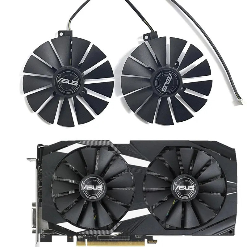 *T129215SM 95 มม.พัดลมสําหรับ ASUS STRIX RX 470 580 570 GTX 1050Ti 1070Ti 1080Ti การ์ดเกมพัดลมระบายค