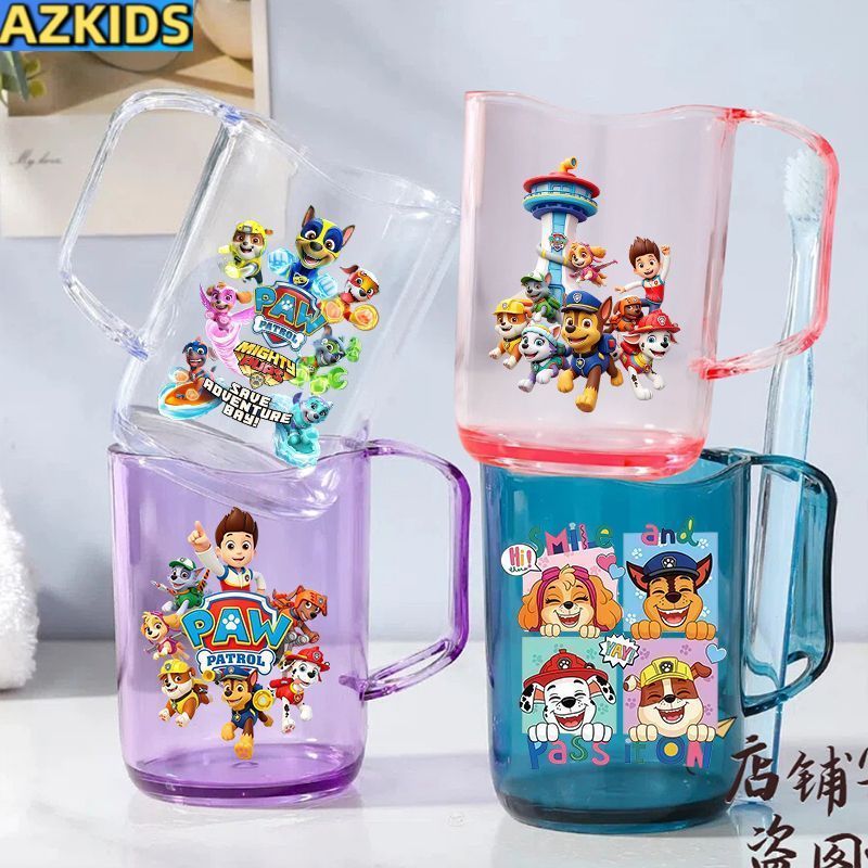 paw patrol วังทีมเด็กการ์ตูนถ้วยน้ําน้ํายาบ้วนปากถ้วยล้างพลาสติกการ์ตูนครัวเรือนเด็กแปรงถ้วย