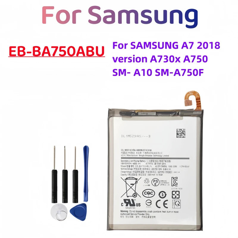 3300mAh แบตเตอรี่ EB-BA750ABU สําหรับ Samsung Galaxy A10 / A7 (2018) A750 SM-A750F/DS SM-A750FN/DS A