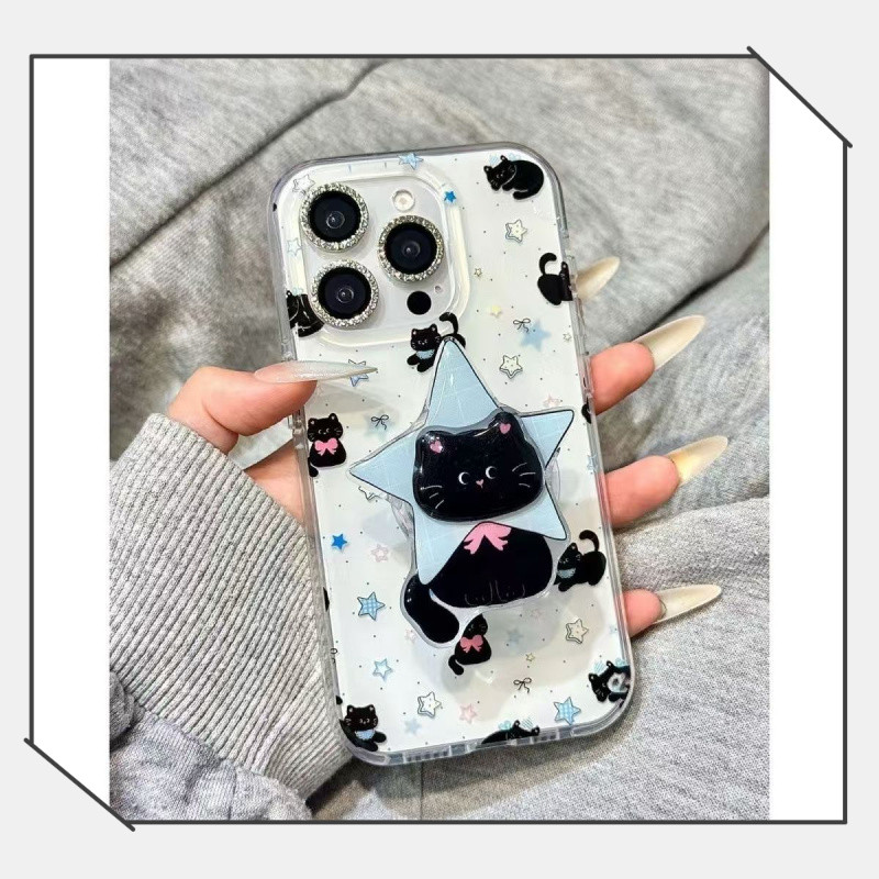 น่ารัก Blue Star Black Cat OPPO A97/A96/A93/A72/A58X เคสโทรศัพท์ A6PRO/A5x/A3 Shock-resistant Reno15