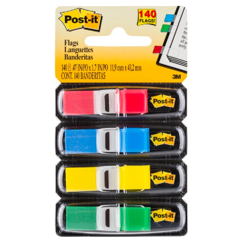 แฟล็กซ์ 0.47"X 1.71" 4สี โพสต์-อิท 683-4