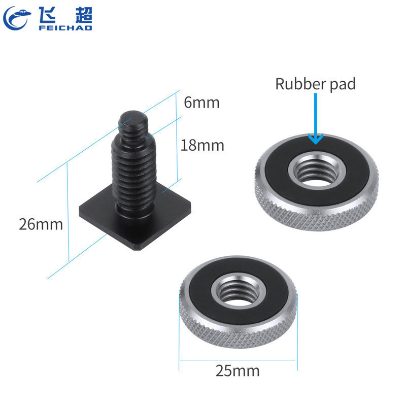 Feichao SLR การเชื่อมต่อ Double-Layer Hot Shoe Holder 3/8 เปิด 1/4 Cold Shoe Holder GoPro13 Single-L