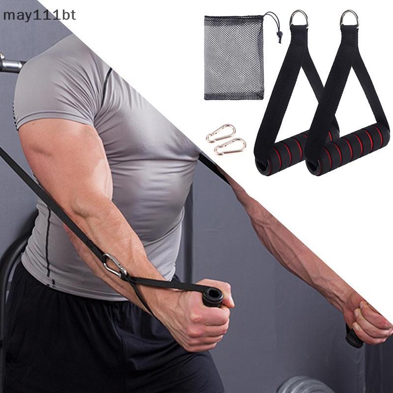 [ใหม่] D-Ring Metal Gym Handles Grip ออกกําลังกาย Heavy Duty Cable Machine Handle พร้อมตะขอสําหรับโยคะฟิตเนสออกกําลังกาย Power Bands Gym [TH]