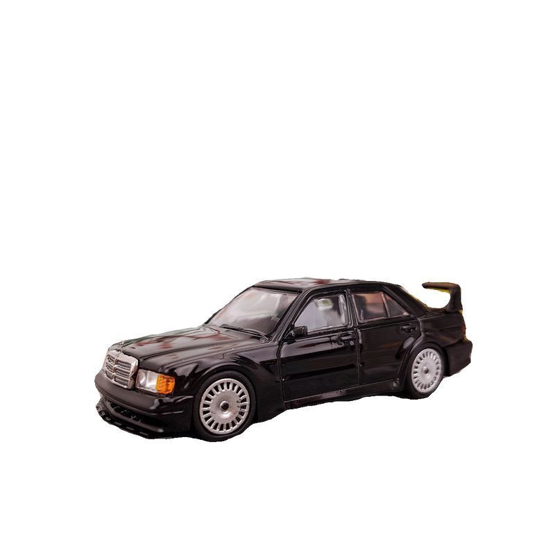 1: 64 Mercedes-Benz 190E 2.5-16 Evolution Premium Speed Black White Alloy Car Model