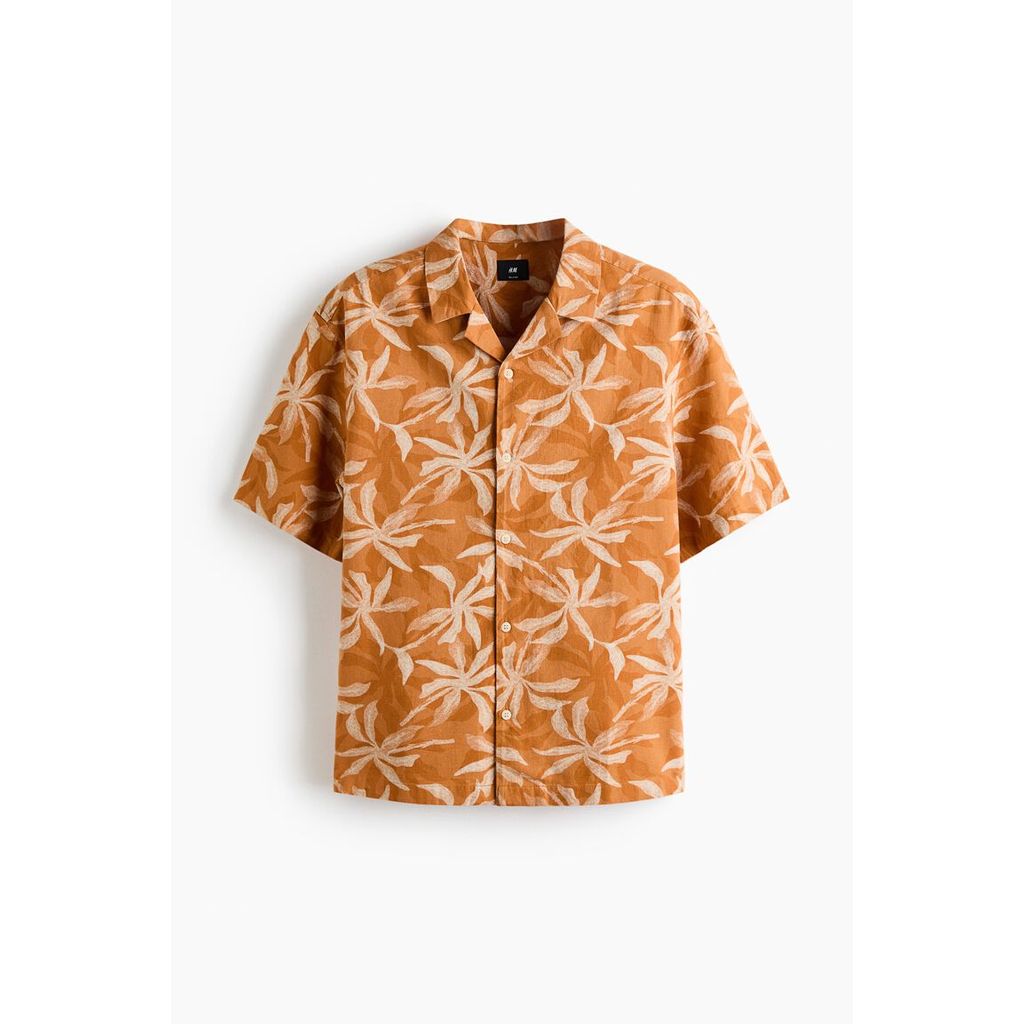 H&M(เอชแอนด์เอ็ม) เสื้อเชิ้ตรีสอร์ตผ้าฝ้ายทรงสบาย ผู้ชาย 1334329_3