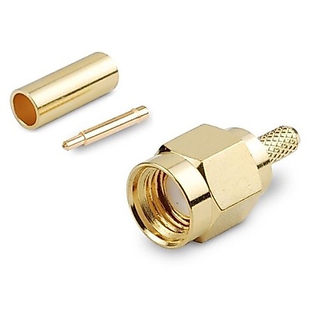 SMA อินไลน์ชาย Crimping ประเภทสําหรับ RG58 OR RG174/RG58 50 OHM