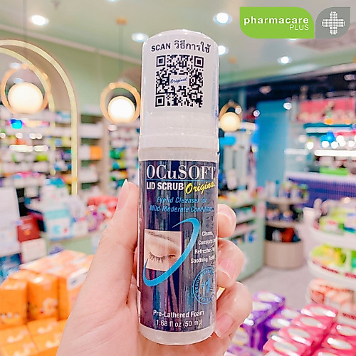Ocusoft lid scrub original foam 50 ml โฟมทำความสะอาดขอบตา