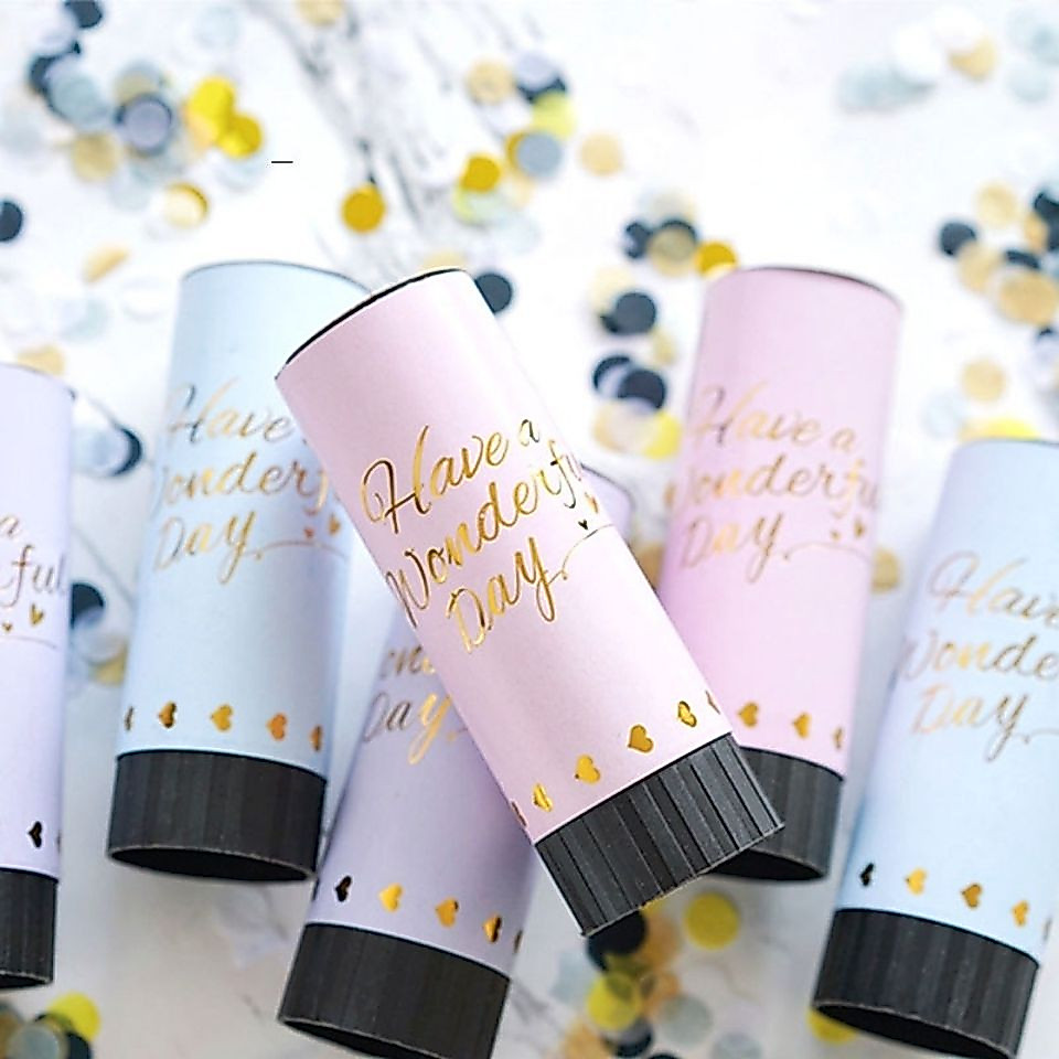 2 ชิ้น/เซ็ต Mini Poppers/Pop Confetti /Party Poppers/อุปกรณ์จัดงานแต่งงาน/จบการศึกษา/วันเกิดเจ้าสาวเ