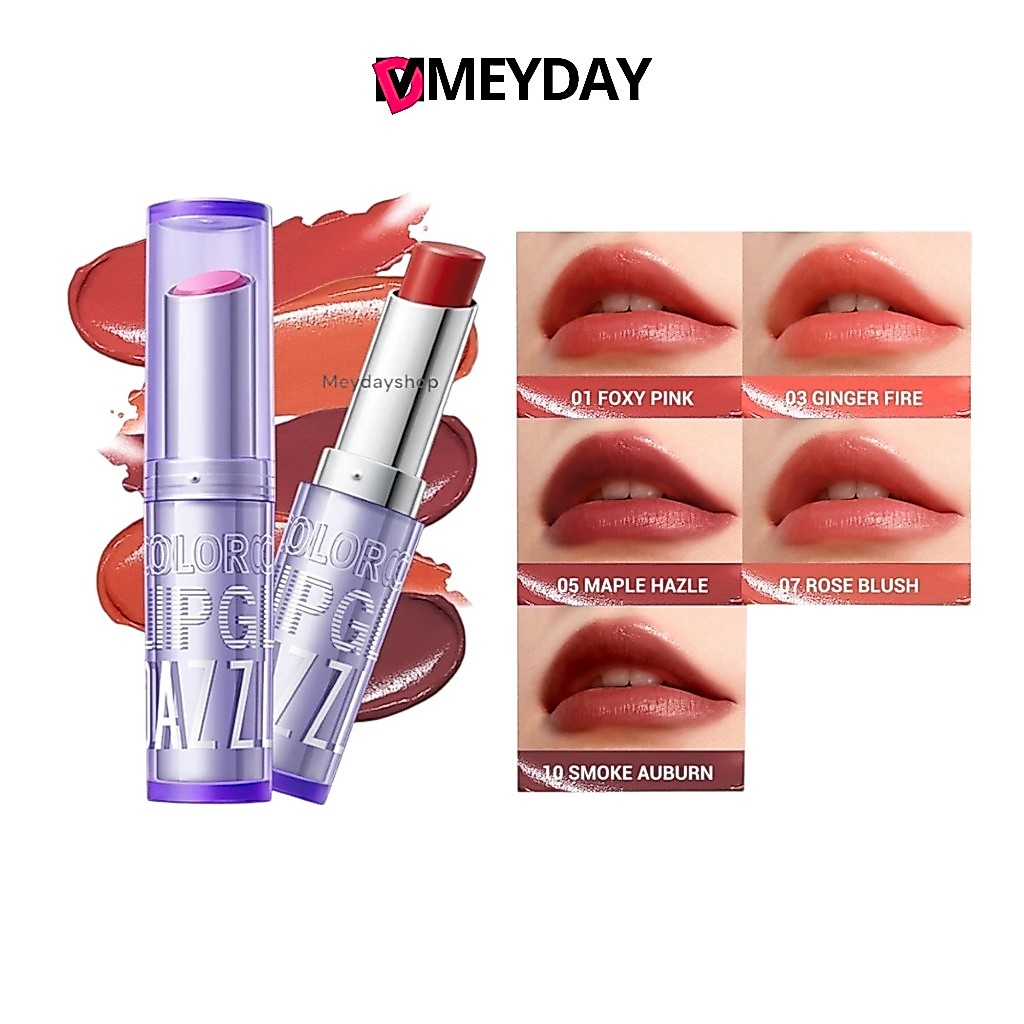 ลิปสติกเนื้อบางเบา แดซเซิล มี ไฮยาลูรอนิก แอซิดและออยล์ DAZZLE ME Color Chrome Lipgglaze
