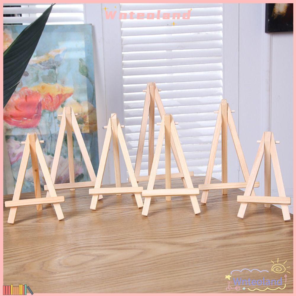 WNTEOLAND ขาตั้งตั้งโต๊ะ,วัสดุไม้ขนาดเล็กขาตั้งวาดไม้,งานฝีมือ DIY สามเหลี่ยมรูปร่างการออกแบบแบบพับได้ภาพวาดผู้ถือจอแสดงผลภาพวาด