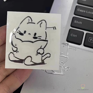 สติกเกอร์รูปแมวการ์ตูน 3 มิติ กันน้ำ สติกเกอร์ตกแต่งสร้างสรรค์ สำหรับตกแต่งโทรศัพท์ แท็บเล็ต แล็ปท็อป -CY
