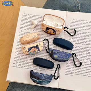Suitable for OPPO Enco Air5s Bluetooth Earphone Protective Case Oppo Air5 Pro Cute Cartoon Water Sticker Pattern Protective Case with Hook
