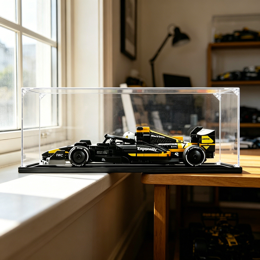 กล่องเก็บกล่องแสดงอะคริลิคสําหรับ 77252 APXGP Team Race Car จาก F1® ภาพยนตร์