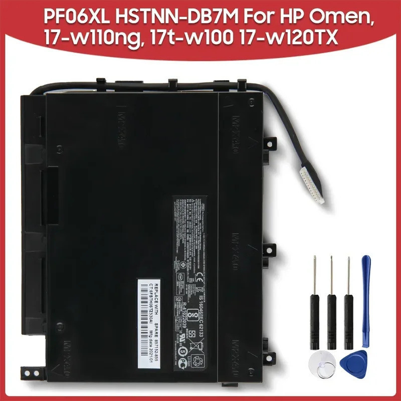 ใหม่เปลี่ยนแบตเตอรี่ 95.8 Wh PF06XL HSTNN-DB7M สําหรับ HP Omen 17-w110ng 17t-w100 17-w120TX