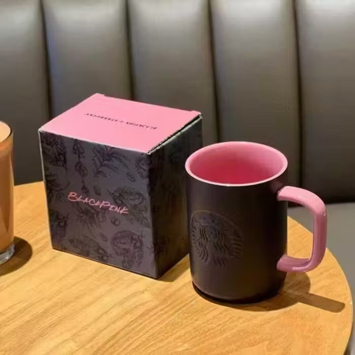 Starbucks BlackPink Graffiti แก้วเซรามิค 473ml |   ถ้วยกาแฟสําหรับสํานักงาน