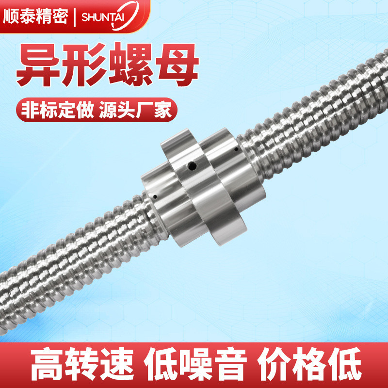 Nanjing Shuntai Grinding Ball Screw Bar Non-Standard Special-Shaped Nut Precision Transmission Ball 