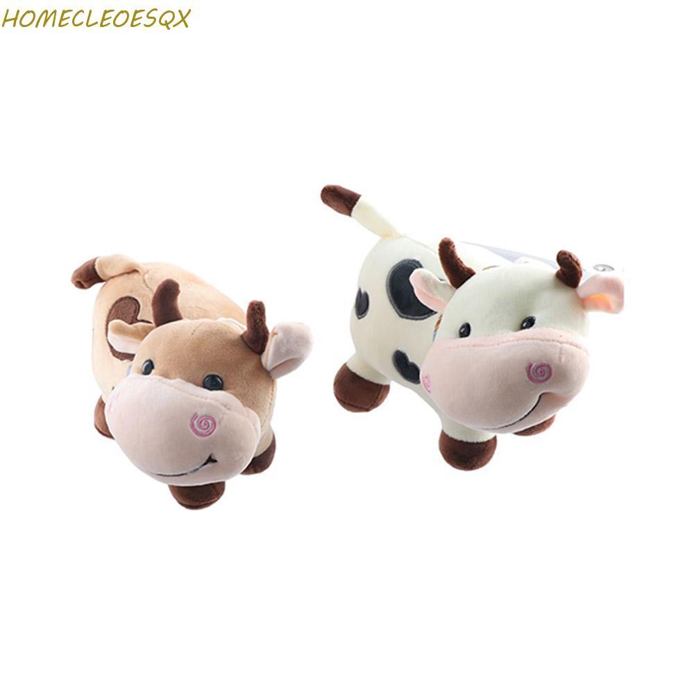 HOMECLEEOESQX วัวตุ๊กตาของเล่นตกแต่งบ้านน่ารักตุ๊กตาของเล่น Smile Cow สําหรับหญิง Soft Bull Plush ตุ๊กตา