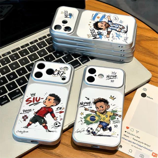 เคสการ์ตูนเวิลด์คัพ เมสซี คริสติอาโน เนย์มาร์ รุ่นล่าสุด สำหรับ iPhone 13 17 11 15 14 17 12 Pro Max 15 14 16 Plus