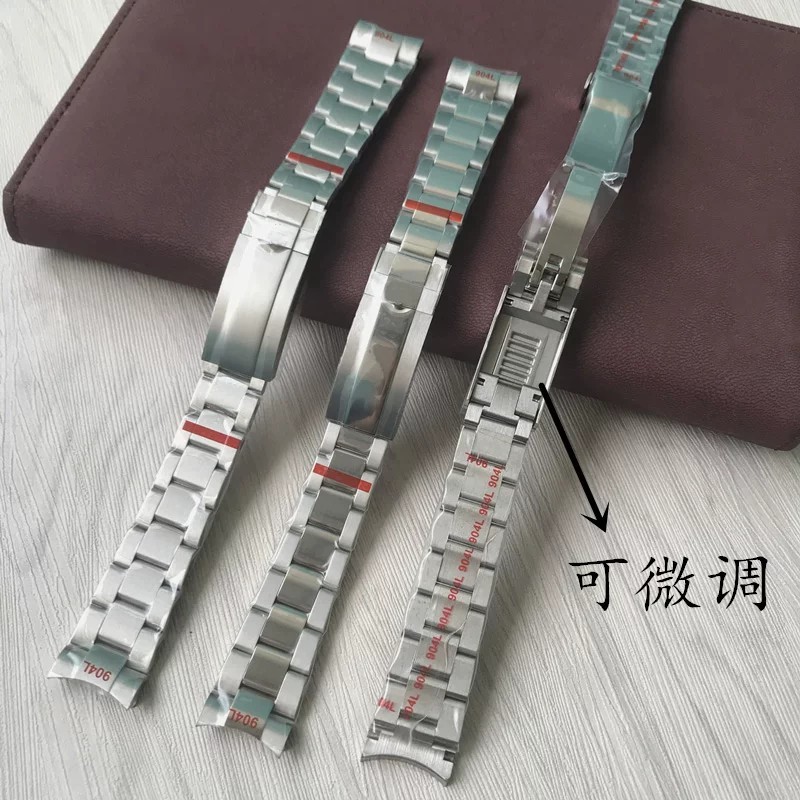 พร้อม logo20mm สแตนเลส 904L Fine-Tunning สายนาฬิกาสร้อยข้อมือเหมาะสําหรับ Rolex สีดําสีเขียวสีฟ้าน้ํ