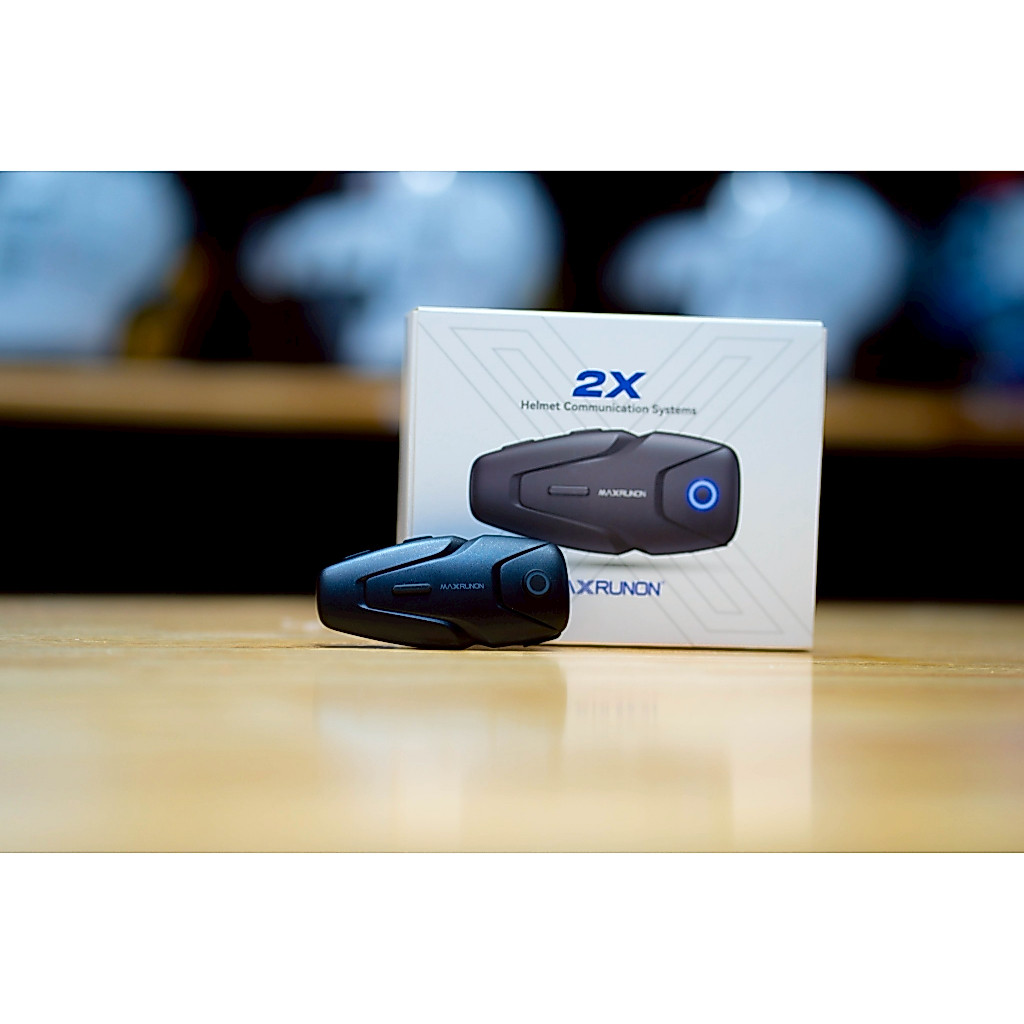 บลูทูธติดหมวกกันน็อค MAXRUNON 2X รองรับอินเตอร์คอมได้ 2 คน เชื่อมต่อข้ามค่ายได้!!