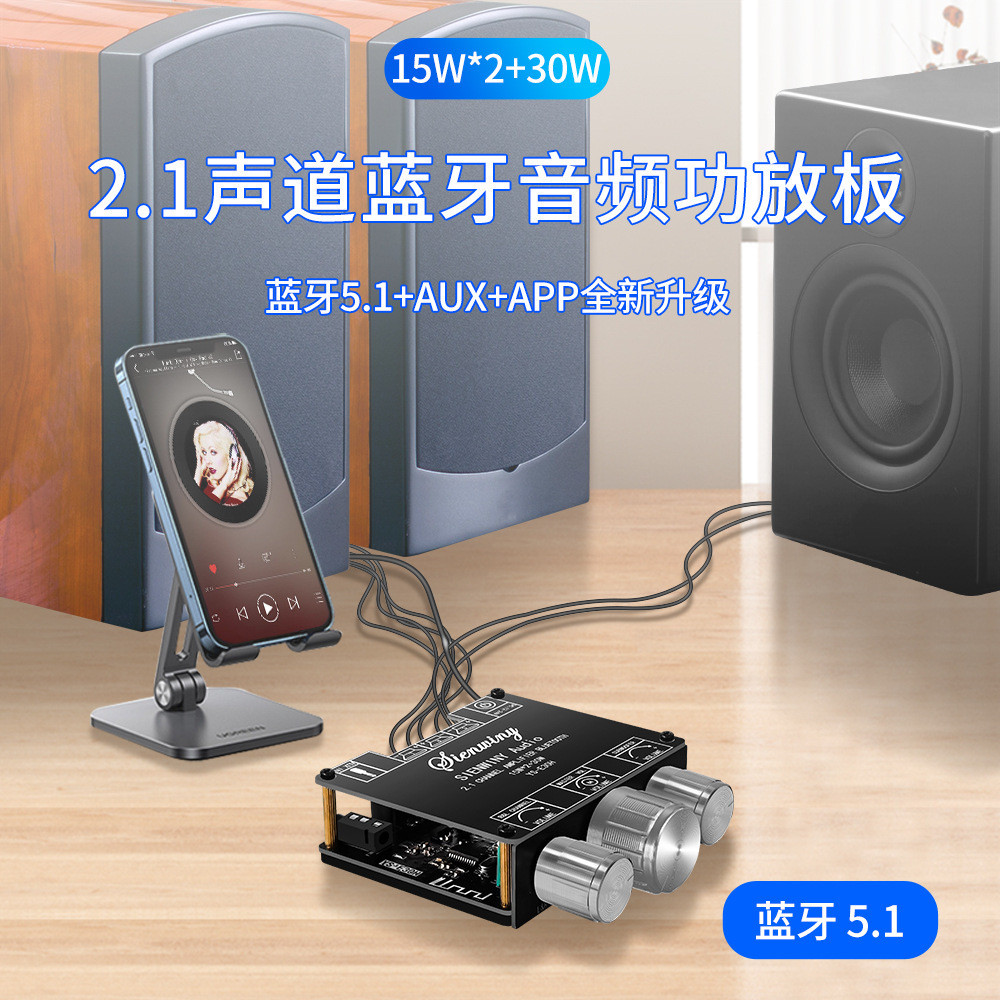 YS-E30H 2.1 Channel Bluetooth Audio Power Amplifier Board Module ซับวูฟเฟอร์ปรับเสียงเบสสูง
