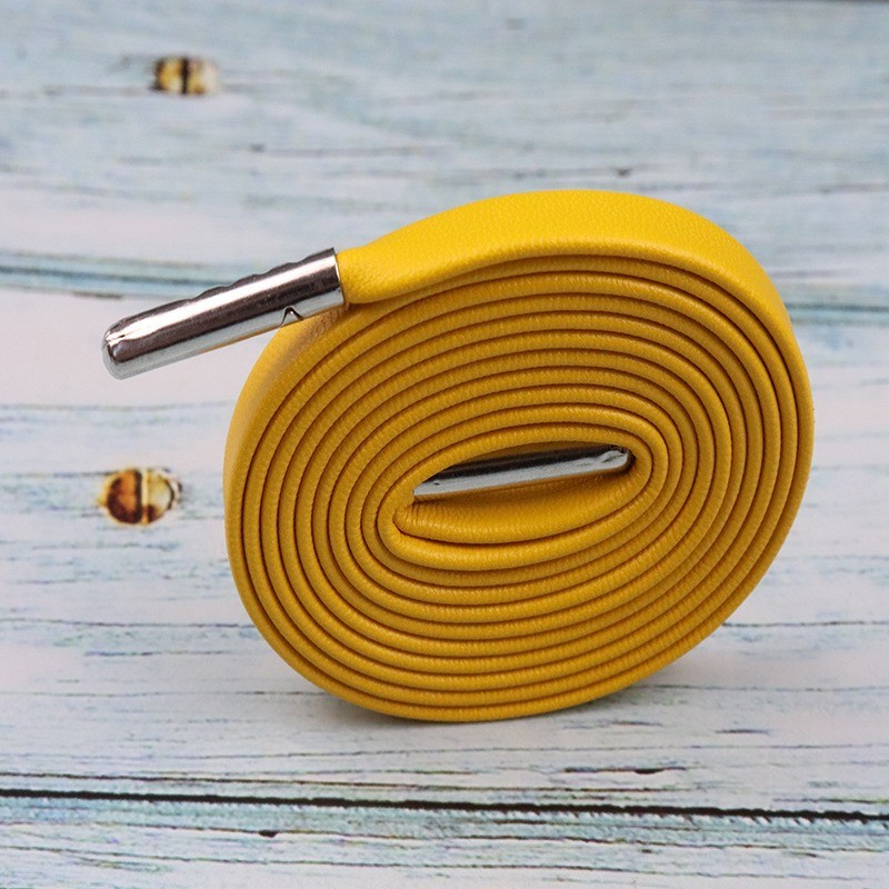 Cullo Gold Shoelace แบนแกะ Grain หนังเชือกผูกรองเท้าโลหะ Toe สีทึบหมายเลข 1 aj รองเท้าลําลองรองเท้าผ