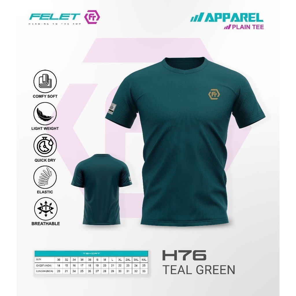 เสื้อแบดมินตัน FELET - เสื้อกีฬาแห้งเร็ว