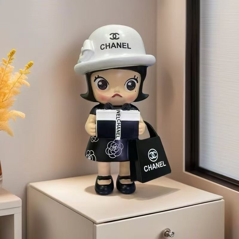 อินเทรนด์เล่นป๊อปมาร์ทมอลลี่เจ้าหญิงจัสมินกล่องของขวัญตกแต่งตู้ทีวีตกแต่งทางเข้าตู้