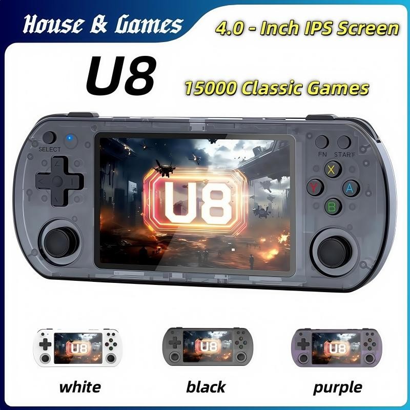 U8 คอนโซลเกมมือถือย้อนยุค 13 ซม. หน้าจอขนาดใหญ่ Linux ระบบ Nostalgic Retro มือถือ