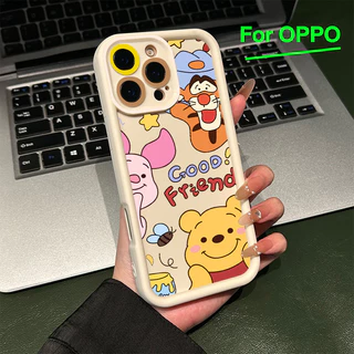 For เคสโทรศัพท์ OPPO A3 A3X A60 5G A9 A18 หมีพูห์ A38 A15 A15s A60 A35 A17 A17K A79 5G OPPOA57 4G A55 A77 A77S