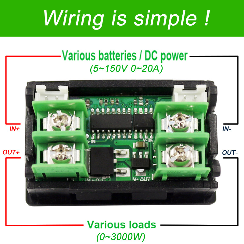 ATORCH DC Current Meters โวลต์มิเตอร์แบบดิจิตอล แรงดันไฟฟ้าแอมมิเตอร์