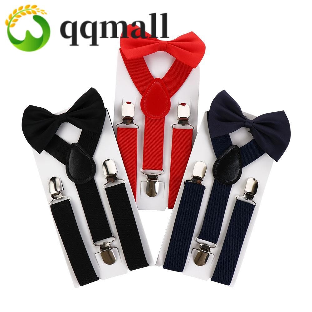 Qqmall สายเอี๊ยมกางเกง แบบคลิปหนีบ ปรับได้ แฟชั่น สําหรับเด็กผู้ชาย