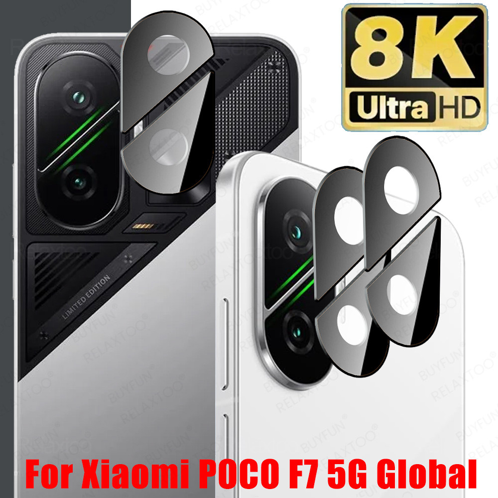 3 ชิ้น 3D เลนส์กล้องด้านหลังกระจกสําหรับ Xiaomi POCO F7 ฝาครอบกล้องด้านหลังฟิล์มเลนส์ POCOF7 Poxo F 