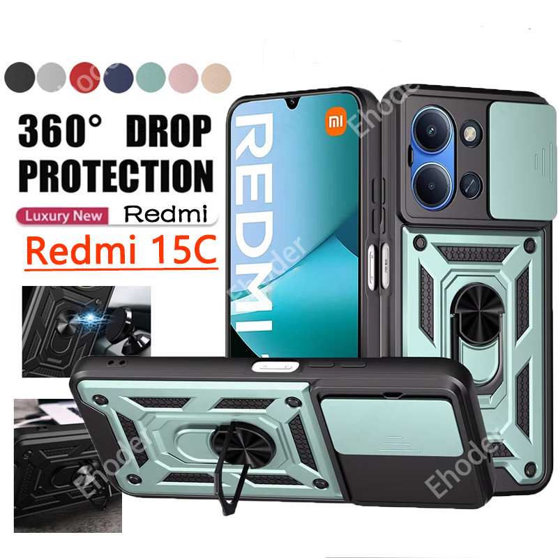 ปลอกสําหรับ Redmi 15C 4G 5G 2025 เคสโทรศัพท์สไลด์กล้องเลนส์ป้องกันสําหรับ POCOC85 C85 Redmi15C 15 C 