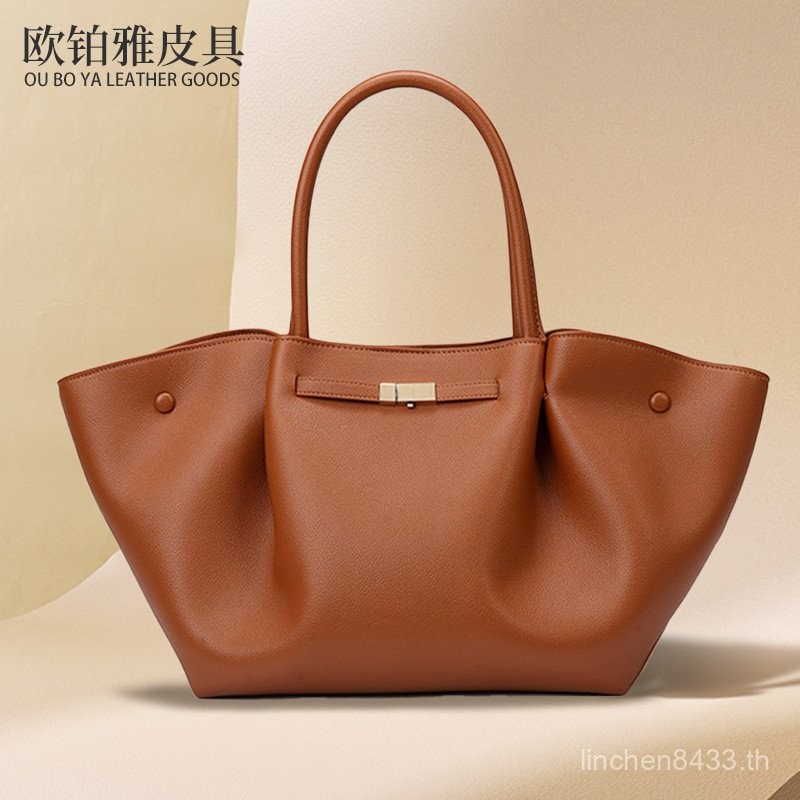 กระเป๋าสะพายไหล่สไตล์ยุโรปและอเมริกันย้อนยุค ดีไซน์ทันสมัย ความจุมาก พกพาสะดวกสำหรับผู้หญิง